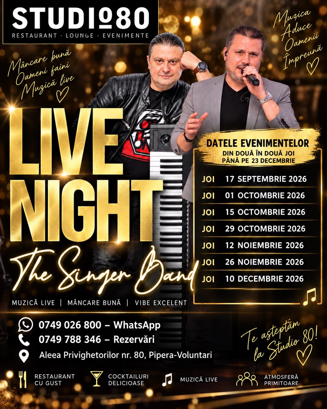 Live Night cu The Singer Band